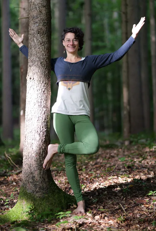 Michaela in einer Yogapose